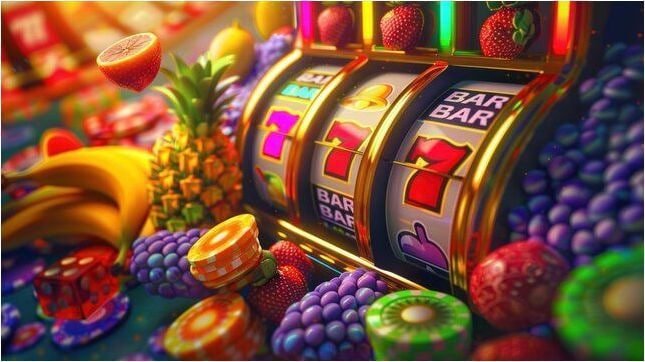 Tampilan reel Money Train dengan simbol-simbol tematik kereta api dan ikon hadiah pada aplikasi mobile betwinner